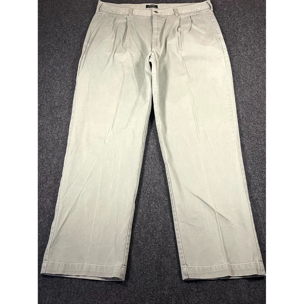 Y2K‎ Lauren Ralph Lauren Chino Pants Mens 38x32 Khaki Cotton Pleated Mid Rise
